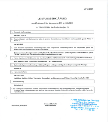 Leistungserklärung